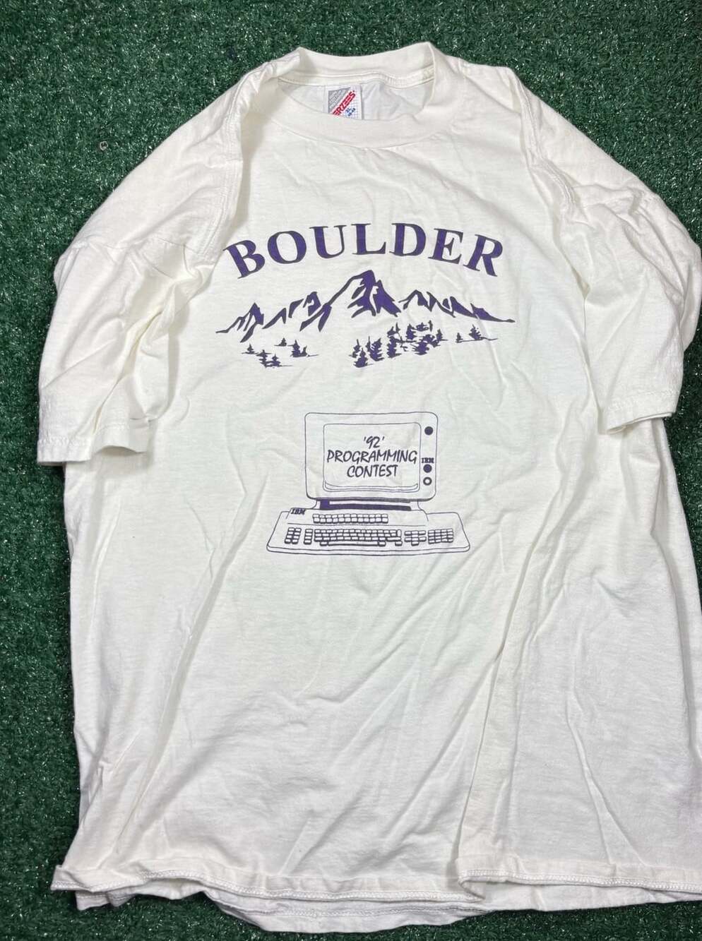 Jerzees Boulder 92 Programming Contest T-Shirt Size XL White